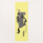 Funny wildebeest die de illustratie van de cartoon yogamat (Achterkant)