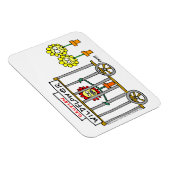 Funny Wildflower Cartoon Crazy Wild Flower Magneet (Rechterzijde)