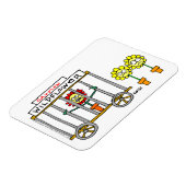 Funny Wildflower Cartoon Crazy Wild Flower Magneet (Linkerzijde)