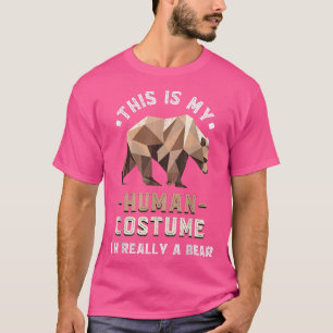 Funny Wildlife Animal Lover Human Costume Grizzly T-shirt
