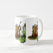 Funny wildlife mok met cello's die kikker spelen (Voorkant rechts)