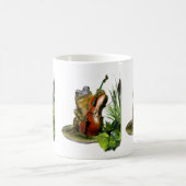 Funny wildlife mok met cello's die kikker spelen (Center)
