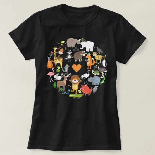 Funny Wildlife Safari Animals Gifts for Zoo Lovers T-shirt (Design voorkant)