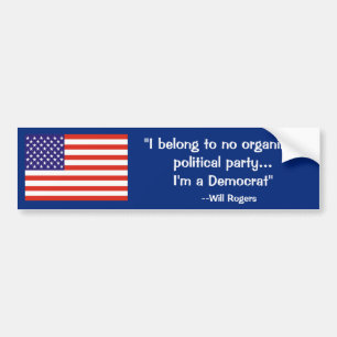 Funny Will Rogers Bumpersticker