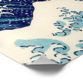 Funny Windsurfder op de Grote Golf van Hokusai Poster (Hoek)