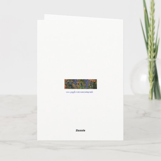 Funny Wine 70th Birthday Kaart (Achterkant)