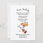 Funny Wine Aficionado Birthday Party Invitations Kaart (Voorkant)