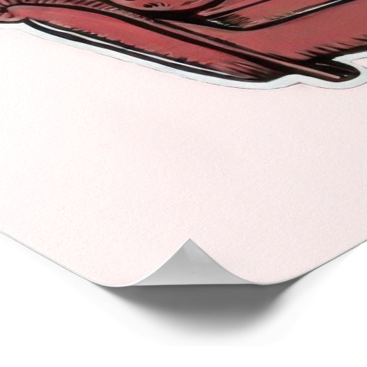 Funny Wine and Grapes Poster (Hoek)