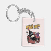 Funny Wine and Grapes Sleutelhanger (Voorkant Links)