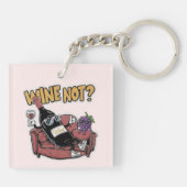 Funny Wine and Grapes Sleutelhanger (Achterkant)