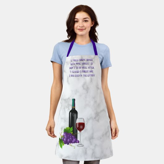 Funny Wine - Apron M Schort (Gedragen)