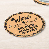 Funny Wine, Beer, bar, party onderzetters (Gebogen)