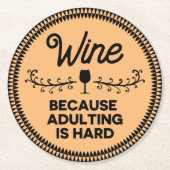 Funny Wine, Beer, bar, party onderzetters (Voorkant)