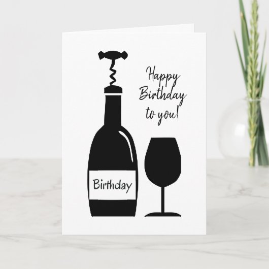Funny Wine Birthday Humor Age Gezegde Kaart (Voorkant)