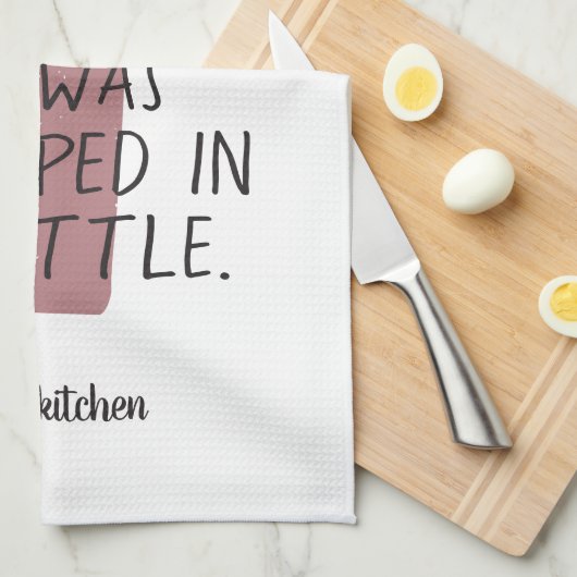 Funny Wine Bottle Gezegde Naam Red Black Nice Theedoek (Quarter Fold)