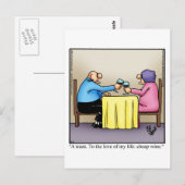 Funny Wine Briefkaart "Spectickles" (Voorkant / Achterkant)