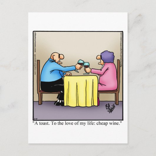 Funny Wine Briefkaart "Spectickles" (Voorkant)