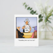 Funny Wine Briefkaart "Spectickles" (Staand voorkant)