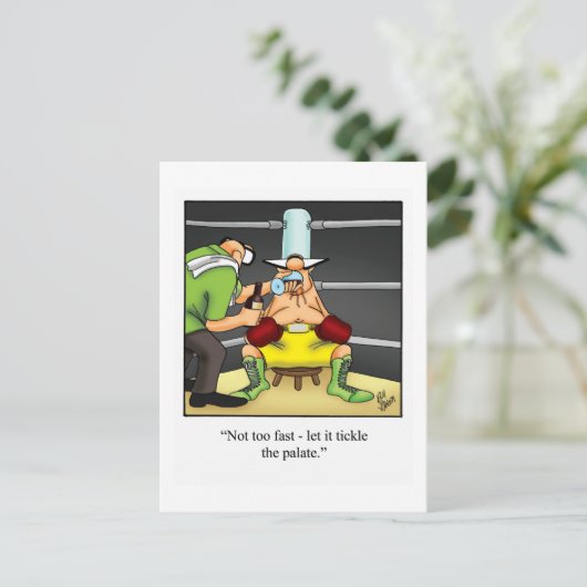 Funny Wine Briefkaart "Spectickles" (Staand voorkant)