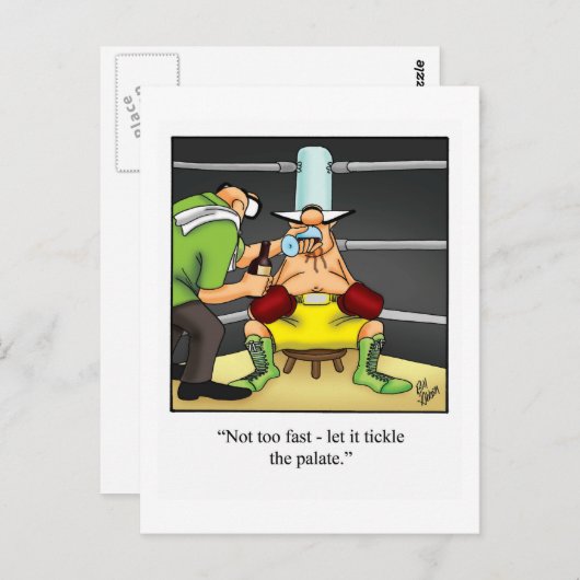 Funny Wine Briefkaart "Spectickles" (Voorkant / Achterkant)