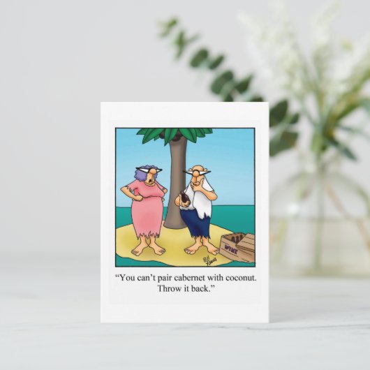 Funny Wine Briefkaart "Spectickles" (Staand voorkant)