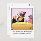 Funny Wine Briefkaart "Spectickles" (Voorkant / Achterkant)