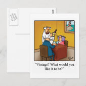 Funny Wine Briefkaart "Spectickles" (Voorkant / Achterkant)