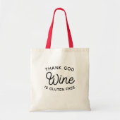 Funny wine canvas tas, Gluten Free Tote Bag (Voorkant)
