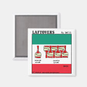 Funny Wine Cartoon Art Italiaanse vinnflessen Magneet (Voorkant / Achterkant)