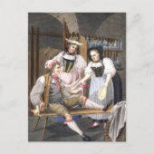 Funny  Wine Cellar Swiss Drink Scene Briefkaart (Voorkant)