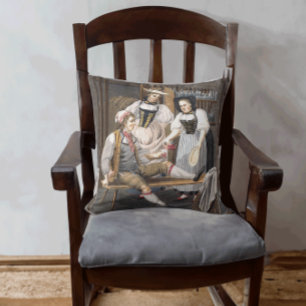 Funny  Wine Cellar Swiss Drink Scene Kussen