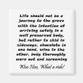 Funny wine citeert grap verjaardagsgeschenken humo magneet (Voorkant)