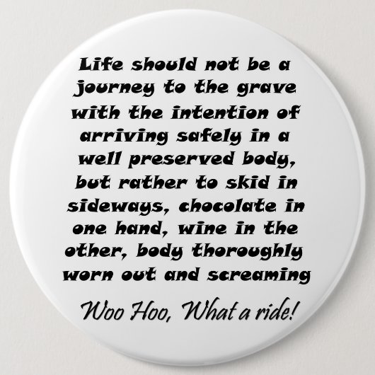 Funny wine citeert grappen cadeaus humor cadeaus v ronde button 6,0 cm (Voorkant)