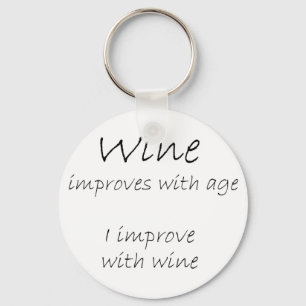 Funny wine citeert humor verjaardagskaarten sleute sleutelhanger