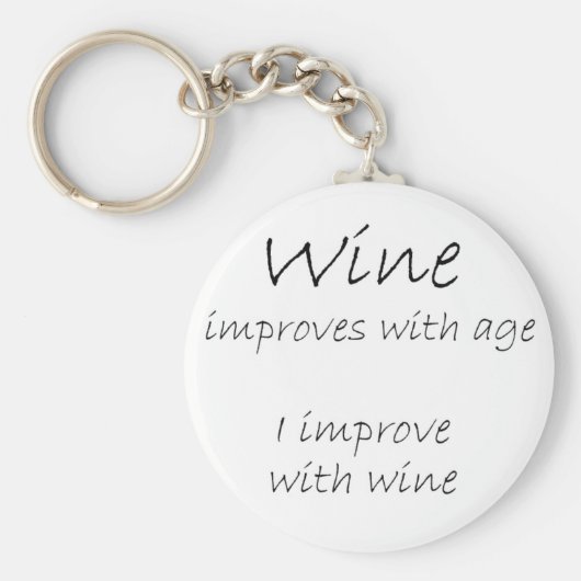 Funny wine citeert humor verjaardagskaarten sleute sleutelhanger (Voorkant)