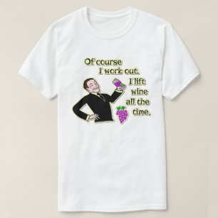 Funny Wine Drink Humor Cartoon T-shirt