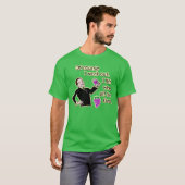 Funny Wine Drink Humor Cartoon T-shirt (Voorkant volledig)