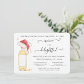 Funny Wine Exchange Holiday kerstparty Invita Kaart (Staand voorkant)