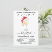 Funny Wine Exchange Holiday Kerstparty Kaart (Staand voorkant)