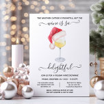 Funny Wine Exchange Holiday Kerstparty Kaart<br><div class="desc">Het weer buiten is angstaanjagend, maar de wijn is zo heerlijk! Leuk en humoristisch kerstfeestje met een glas wijn met een kerstmuts. Eenvoudig en modern voor de Feestdagen. Geweldig voor een open huis, kantoor party, vrijgezellenfeest of een cocktailparty! Ga naar Deze sjabloon personaliseren om meer wijzigingen aan te brengen. Onderaan...</div>