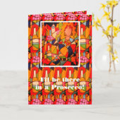 Funny wine gezegde, 5" x 7" Folded Greeting ICard Kaart (Gele Bloem)