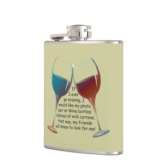 Funny Wine Gezegde Flask Heupfles (Links)