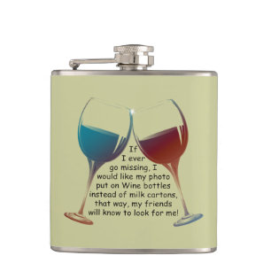 Funny Wine Gezegde Flask Heupfles