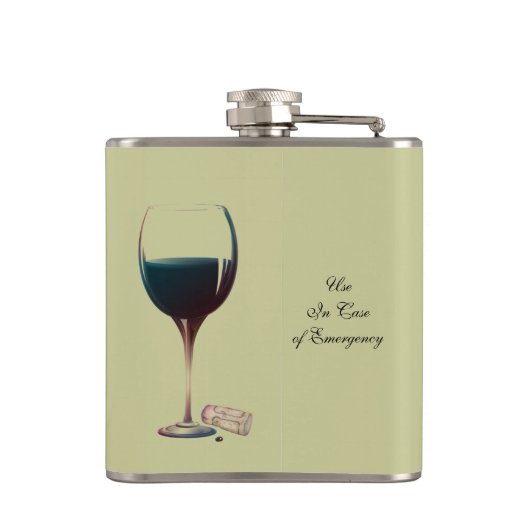Funny Wine Gezegde Flask Heupfles (Achterkant)