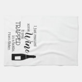 Funny Wine Gezegde Quote uit fles Theedoek (Horizontaal)