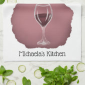 Funny Wine Gezegde Quote uit fles Theedoek (Gevouwen)