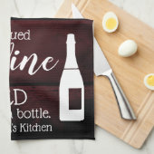 Funny Wine Gezegde Quote uit flesje Rustic Theedoek (Quarter Fold)