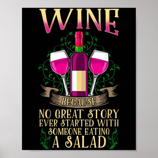 Funny Wine Gift - Wijn Shirten voor vrouwen Poster (Voorkant)