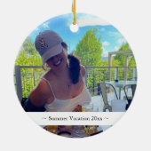 Funny Wine Girl was kerst verspild Keramisch Ornament (Achterkant)