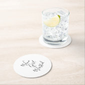 Funny Wine Girl Wast Round Paper Onderzetter (Insitu)